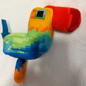 Mattel Pixelated Plush Toy with Red, Orange, Green, and Blue